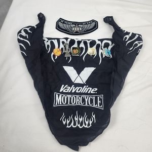 Valvoline Motorcycle Bandana with Pins and Patch along with Harley key chain Lot